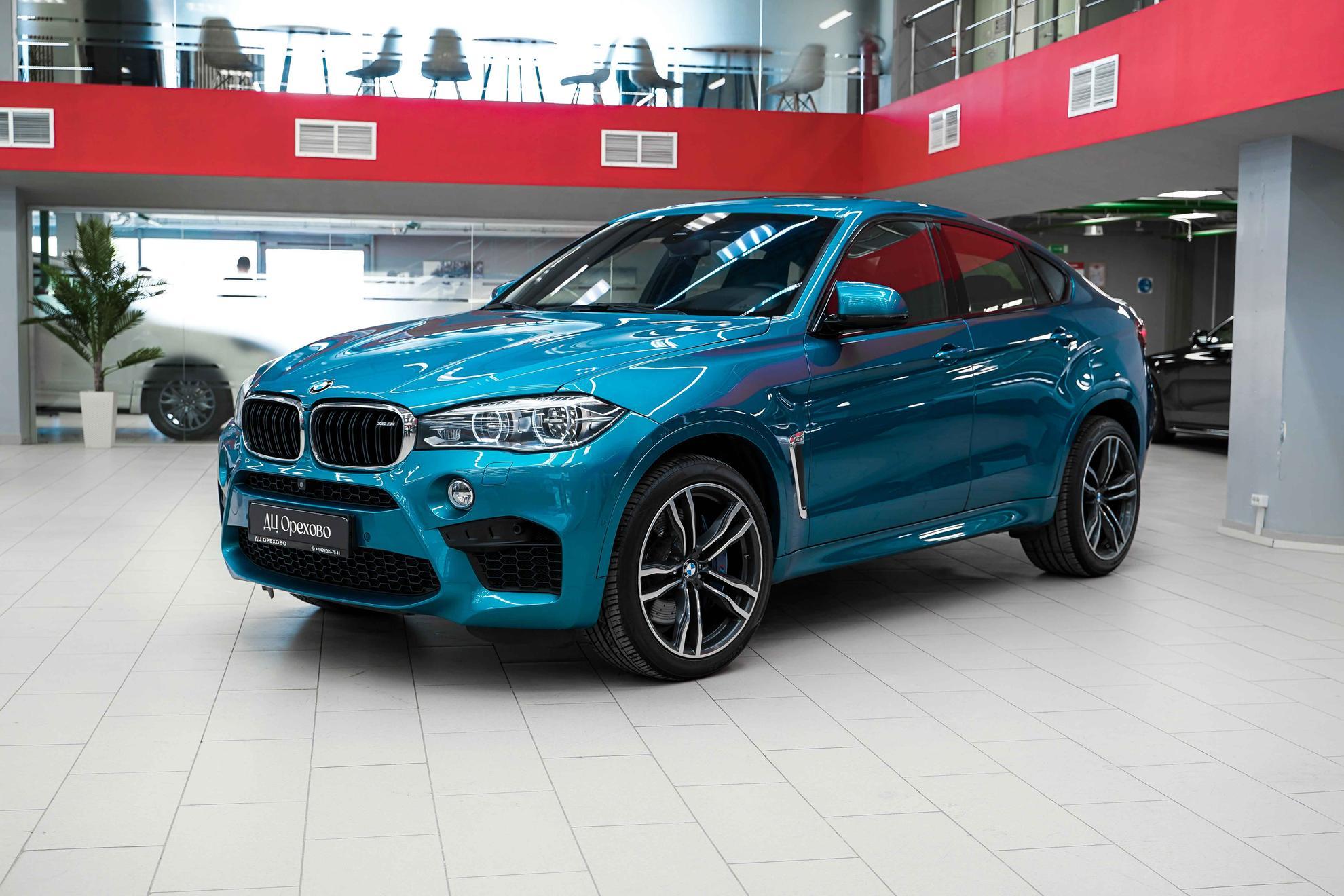BMW X6 M 2018, голубой, ДЦ Орехово