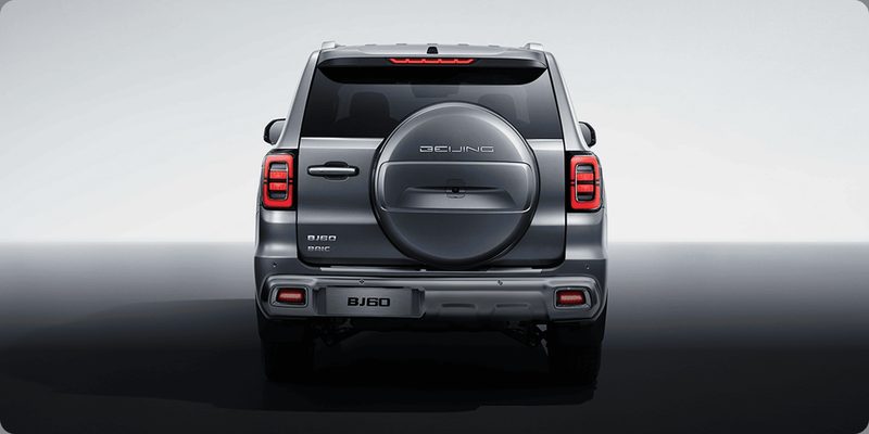 BAIC BJ60, вид сзади, серый цвет кузова