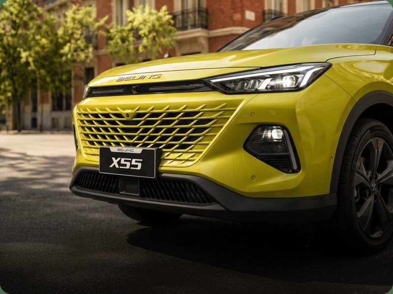 BAIC X55, передняя решётка радиатора крупным планом
