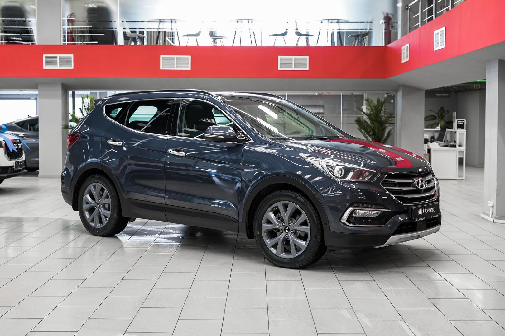 Hyundai Santa Fe 2018, синий, ДЦ Орехово