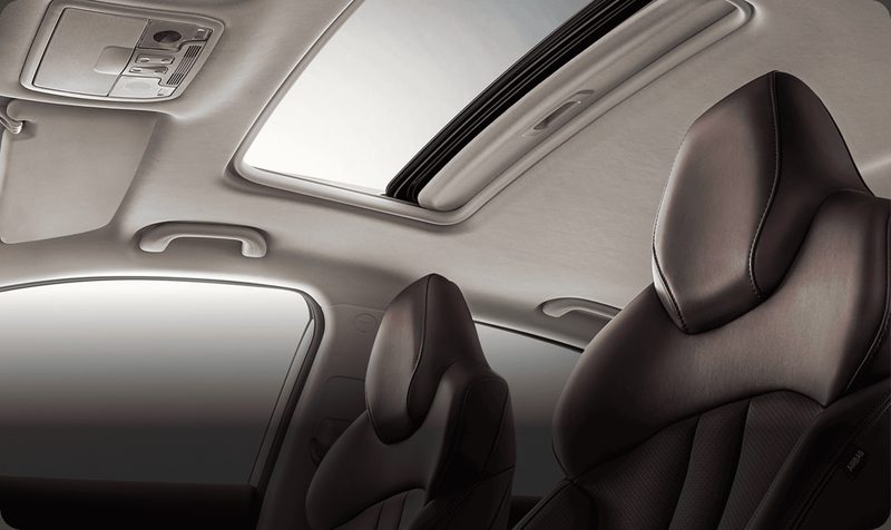 BAIC U5 Plus, панорамная крыша и задние сиденья