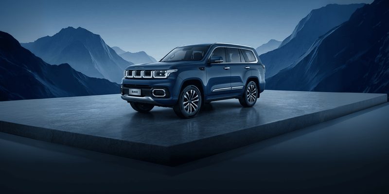 BAIC BJ60, синий цвет кузова, на фоне гор