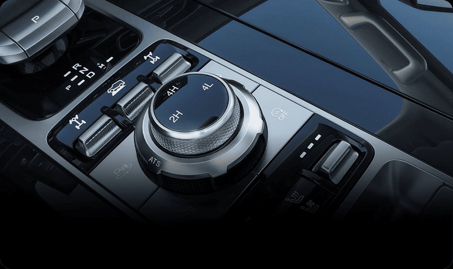 BAIC BJ60, селектор режимов привода и блокировок