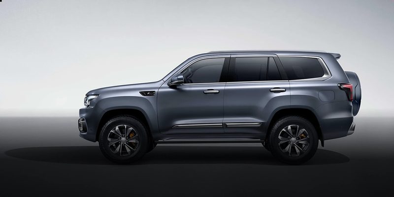 BAIC BJ60, вид сбоку, серый цвет кузова
