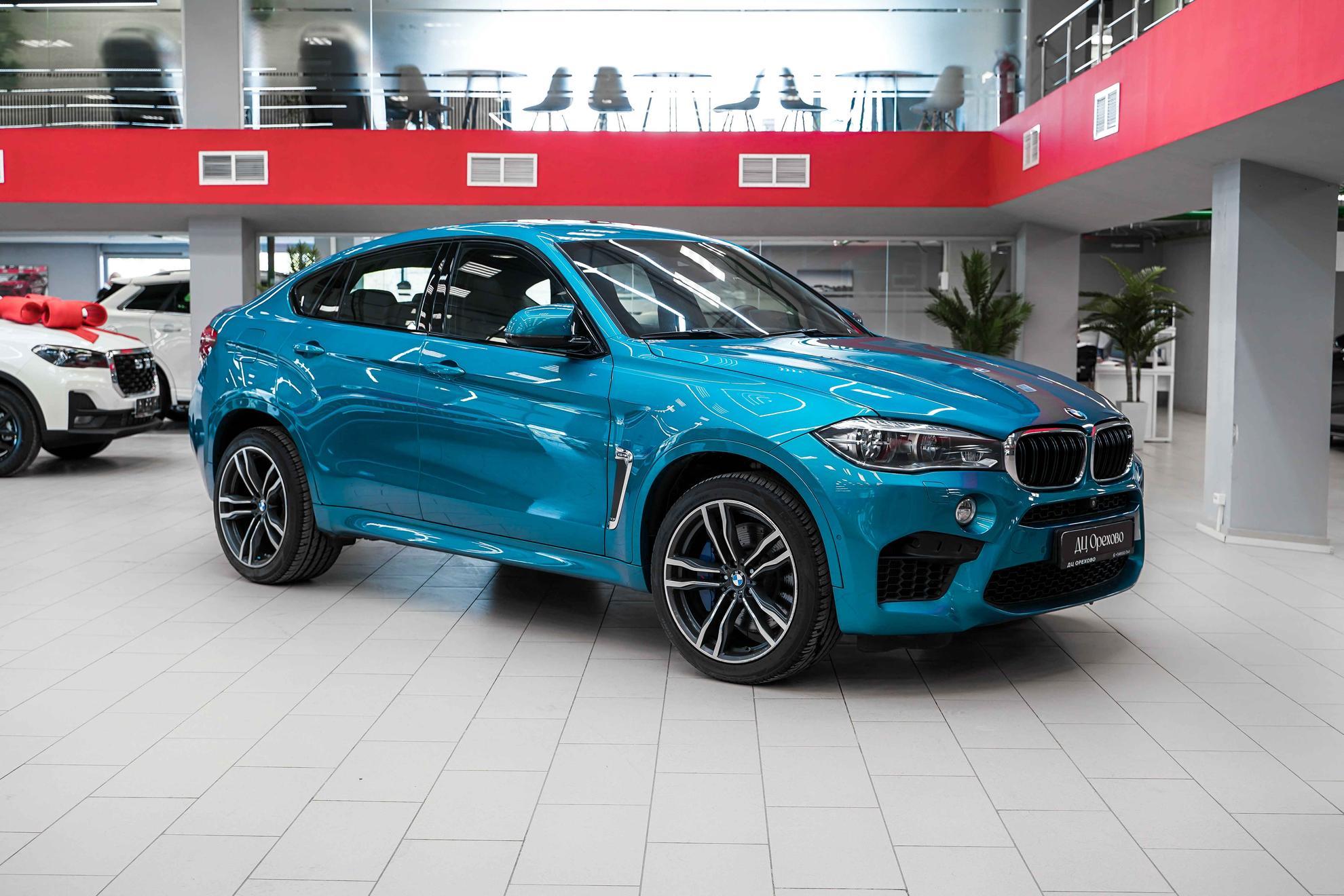 BMW X6 M 2018, голубой, ДЦ Орехово